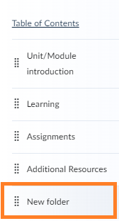 Figure 36 content folder in the TOC